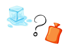 Illustration d'un glaçon et d'une bouillotte